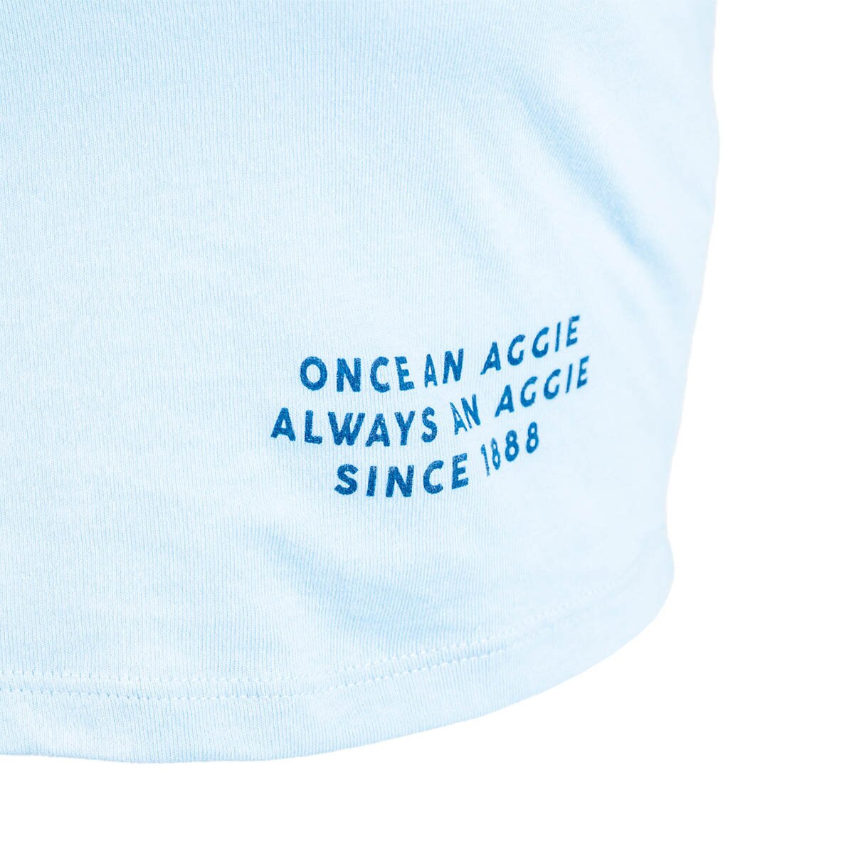 Women's utah state university light blue ringer crop t-shirt